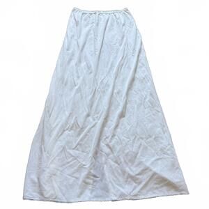 Olga White Nylon Half Slip Skirt Lace Hem Vintage Lingerie Underskirt Medium